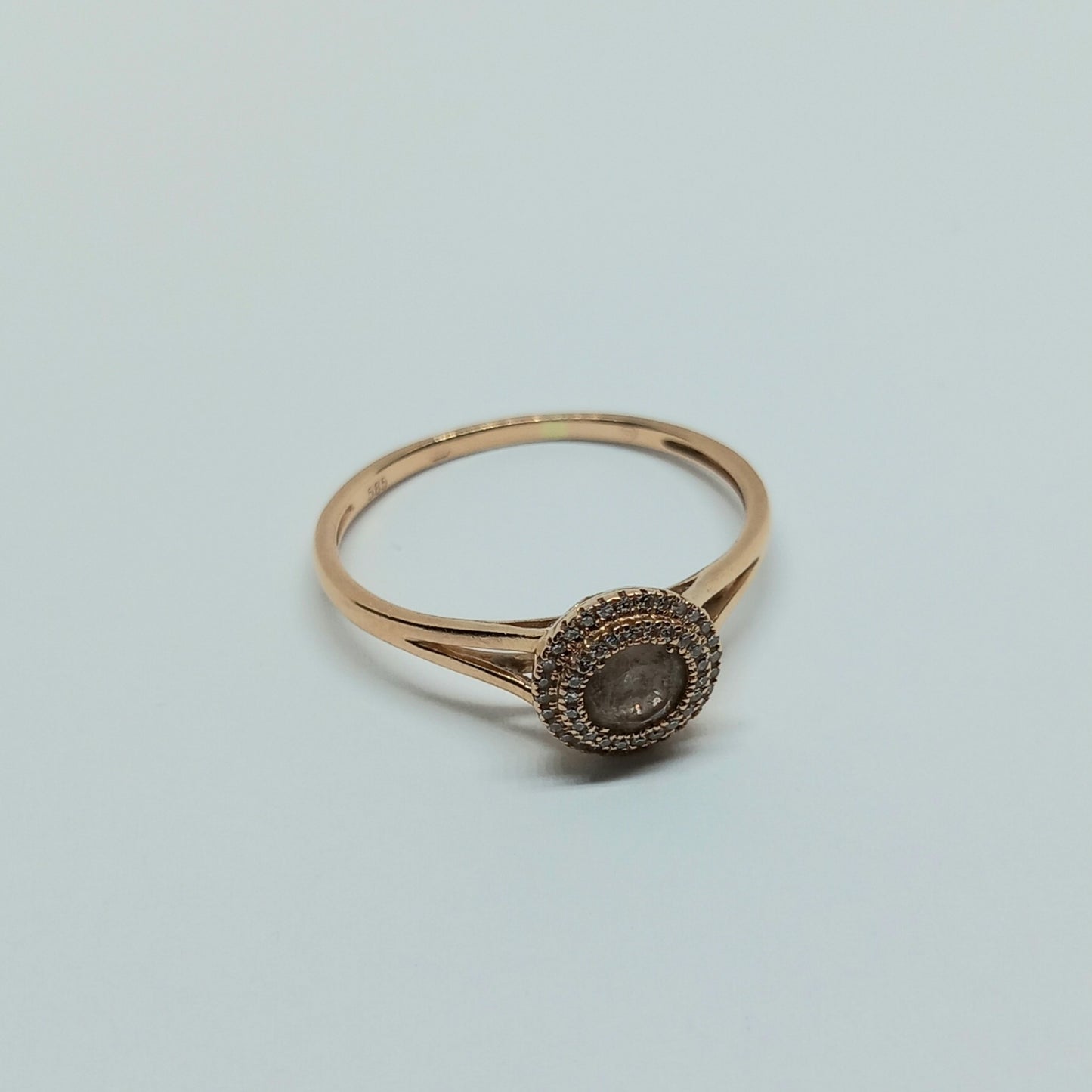 Zlatý prsten 14K 585/1000 - zlato červené - použité - vel. 65