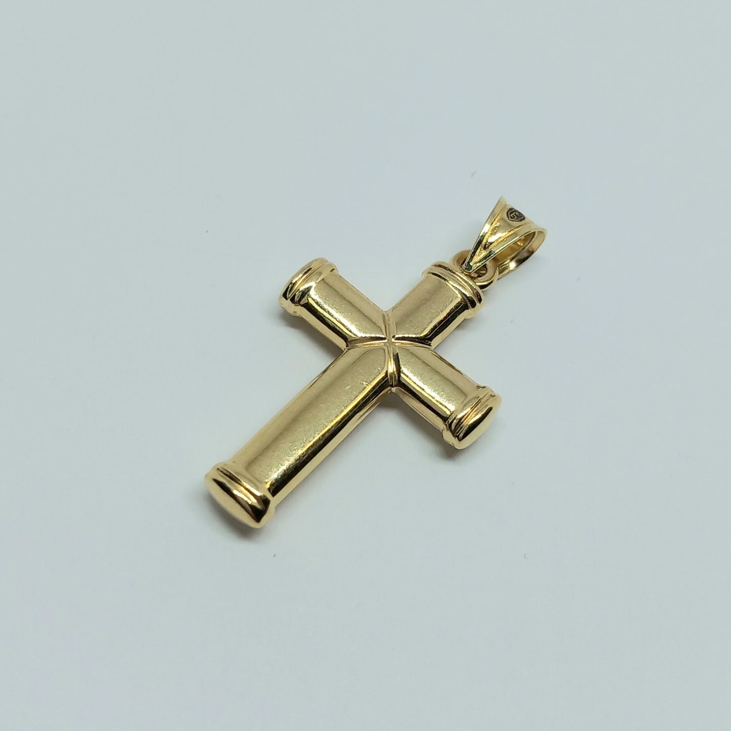 Zlatý přívěšek 14k 585/1000 Kříž - zlato žluté a bílé - nové