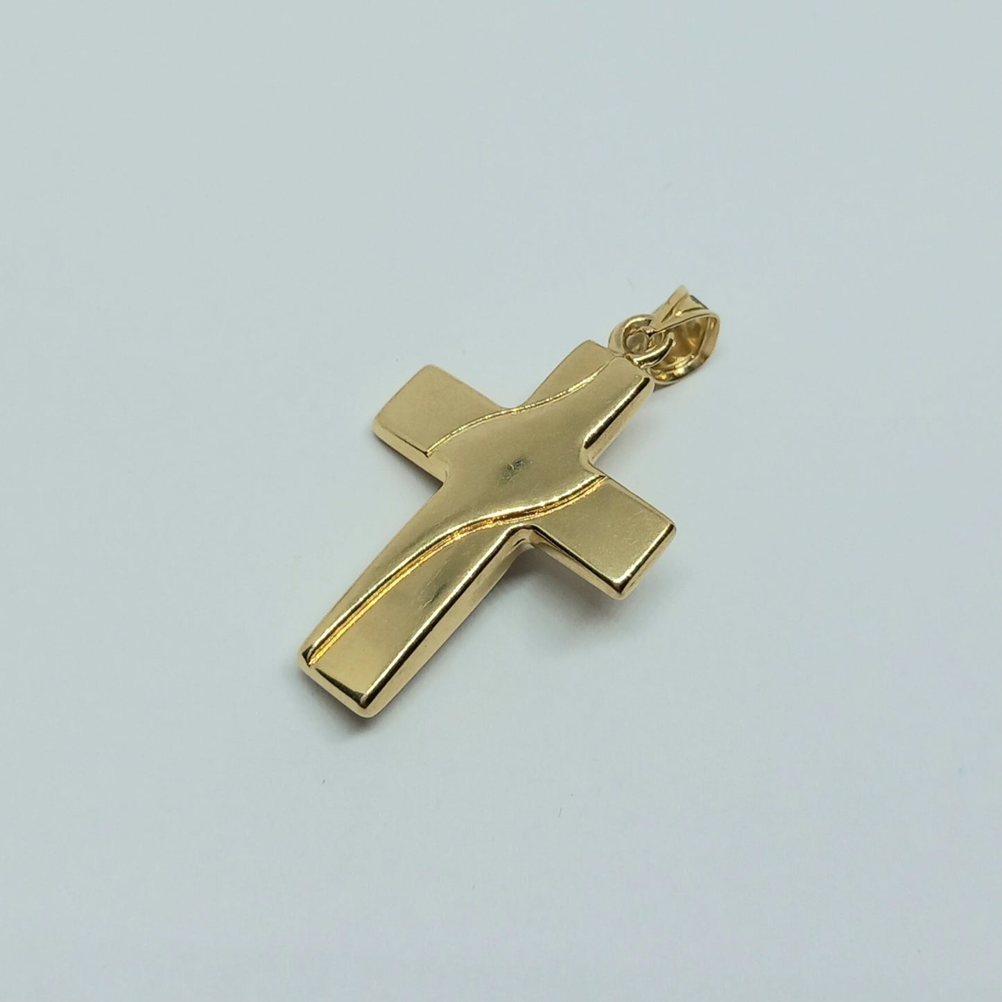 Zlatý přívěšek 14k 585/1000 Kříž - zlato žluté a bílé - nové