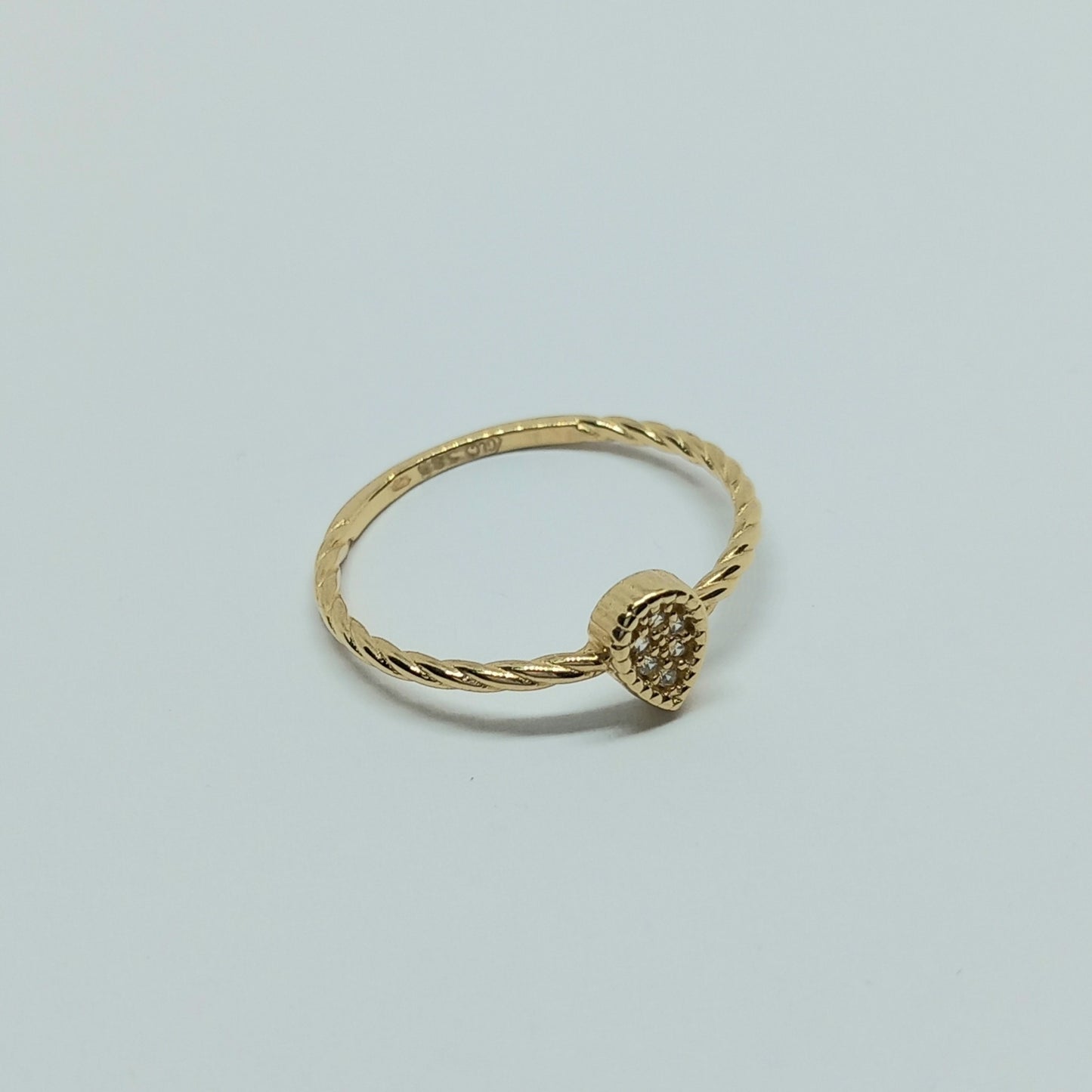 Zlatý prsten 14k 585/1000 Slza - zlato žluté - nové - vel. 58