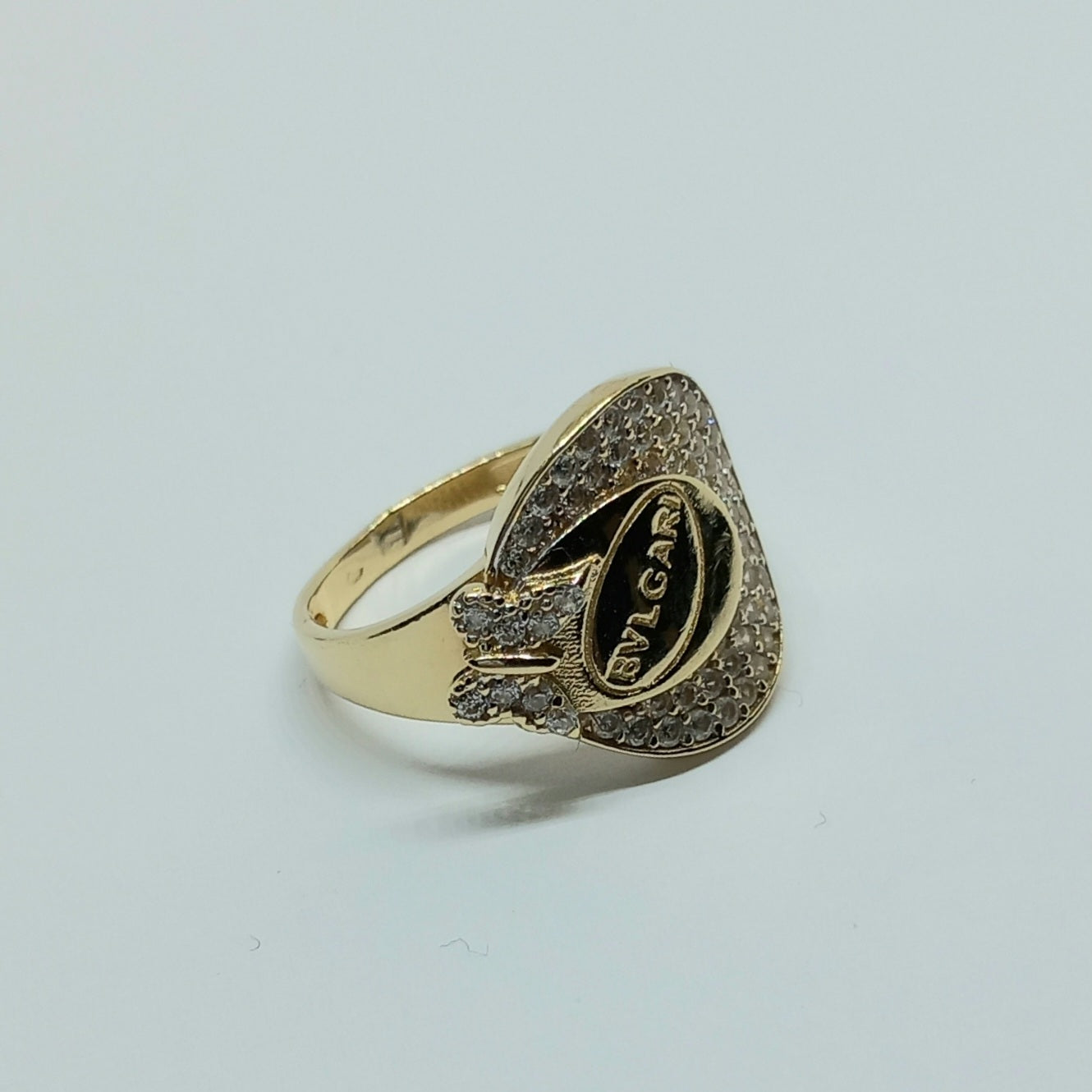 Zlatý prsten 14k 585/1000 Bvlgari - zlato žluté - použité - vel. 56