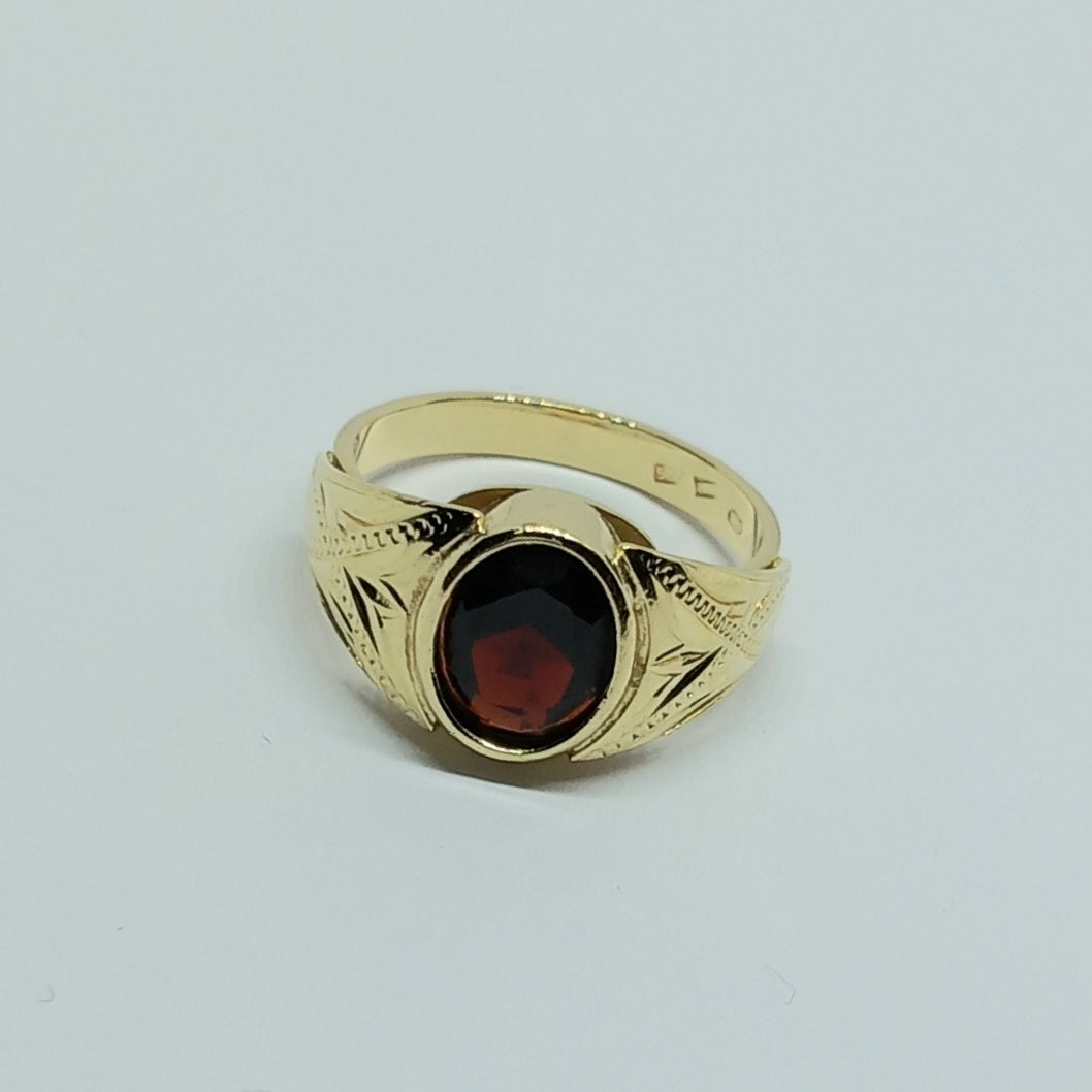 Zlatý prsten 14k 585/1000 - zlato žluté - použité - vel. 51