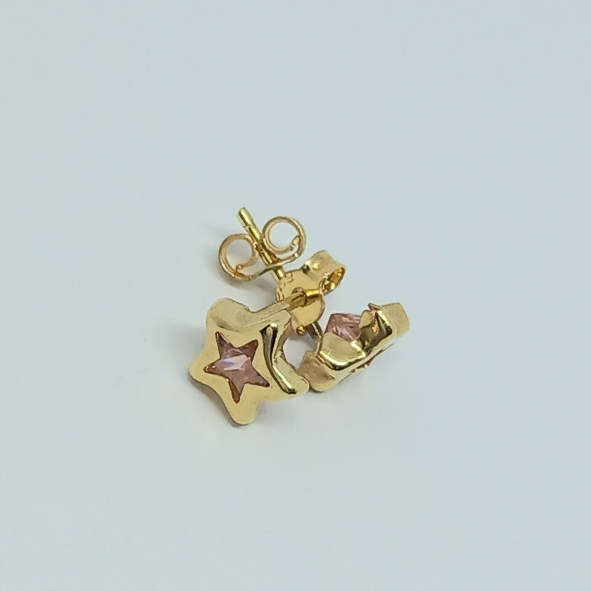 Náušnice ze žlutého zlata 14k . Pecky . Hvězda . 0,98g . stav A1