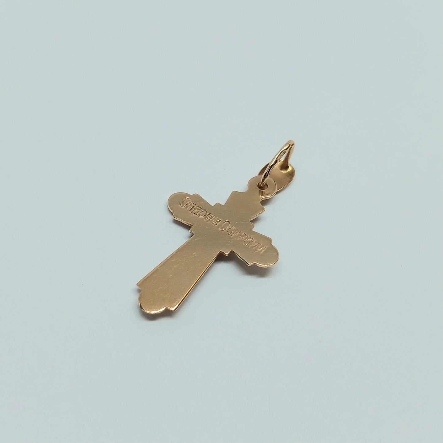 Zlatý přívěšek 14k 585/1000 Kříž - zlato růžové - použité