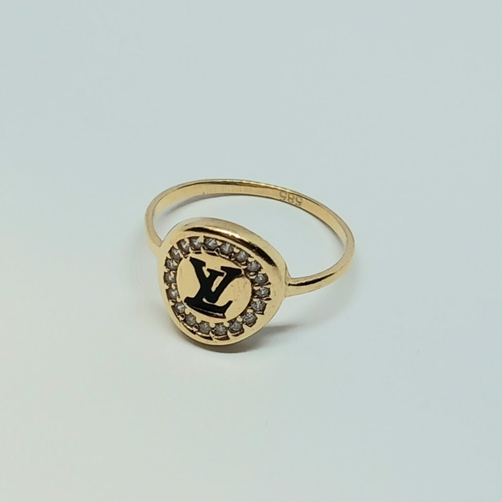 Zlatý prsten 14k 585/1000 LV - zlato žluté - použité - vel. 55