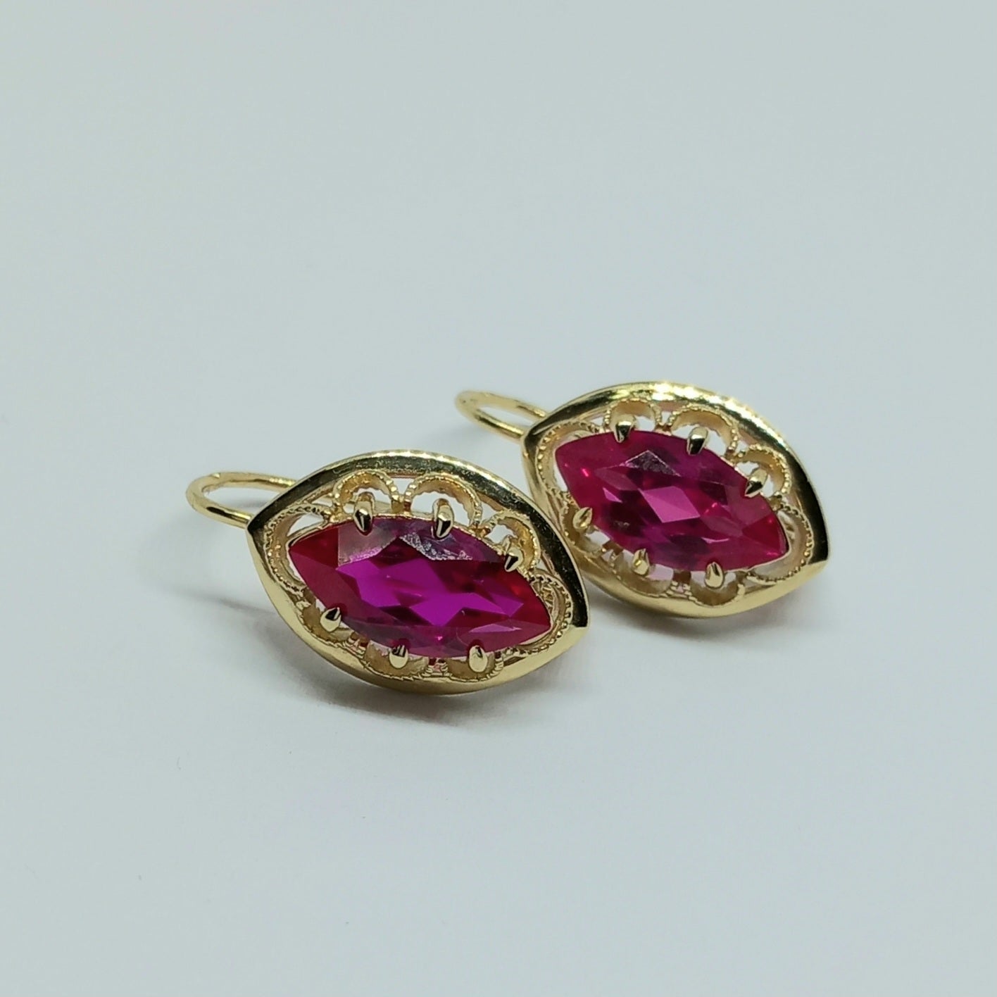 Zlaté náušnice 14k 585/1000 visací - zlato žluté - nové
