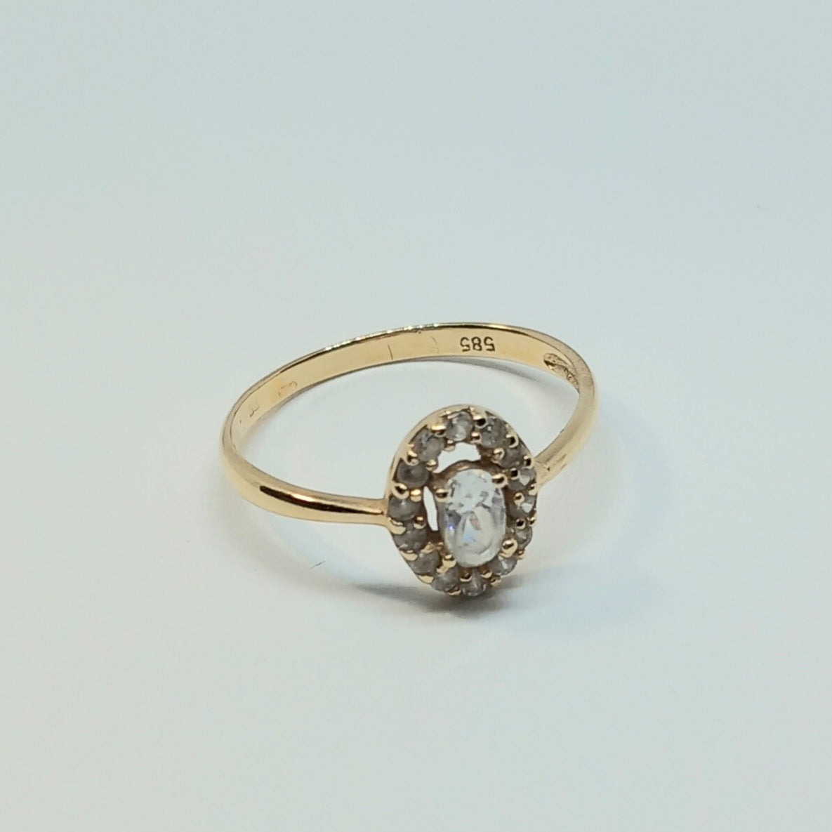 Zlatý prsten 14k 585/1000 - zlato žluté - použité - vel. 55