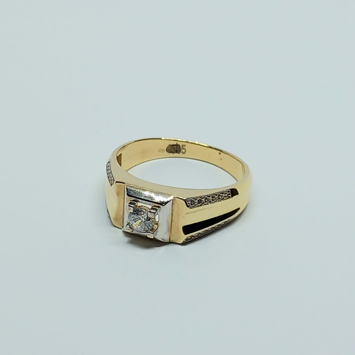 Pánský . Dámský prsten ze žlutého zlata 14k . vel. 63 . 5,10g . stav A1