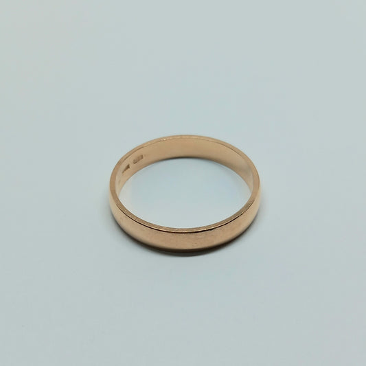 Zlatý prsten 14K 585/1000 snubní - zlato červené - použité - vel. 64
