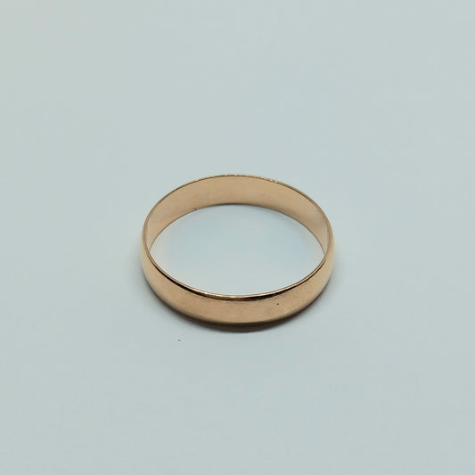 Zlatý prsten 14K 585/1000 snubní - zlato červené -použité - vel. 58