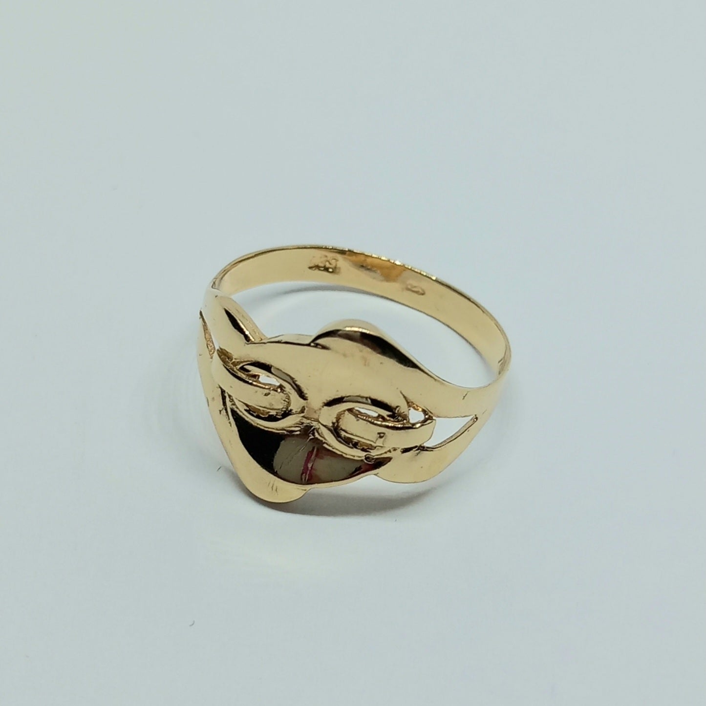 Zlatý prsten 14k 585/1000 - zlato žluté - použité - vel. 58
