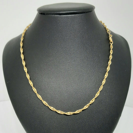 Zlatý řetěz 14k 585/1000 - Singapur - zlato žluté - použité - 46,5cm