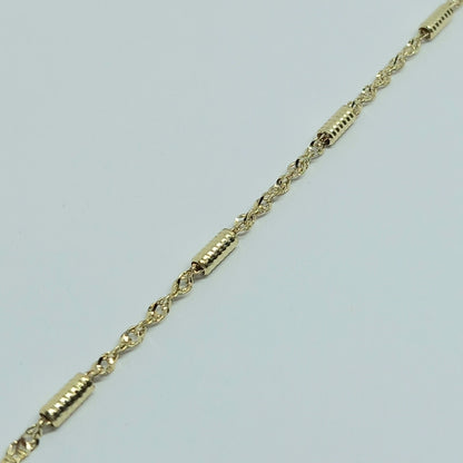Zlatý náramek 14k 585/1000 - zlato žluté - jako nové - 19cm