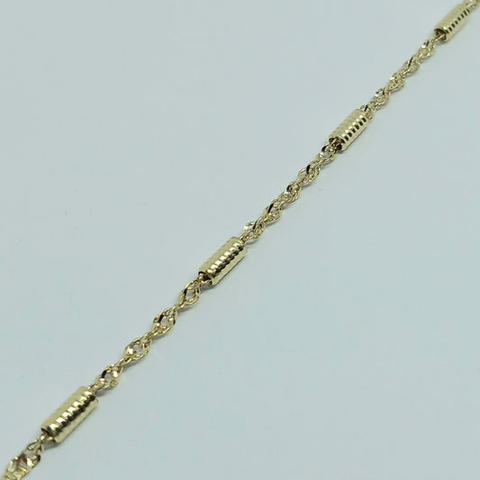Zlatý náramek 14k 585/1000 - zlato žluté - jako nové - 19cm