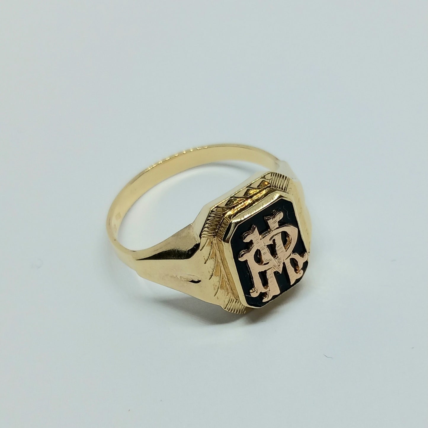 Zlatý prsten 14k 585/1000 zlato žluté a červené - použité - vel. 64,5