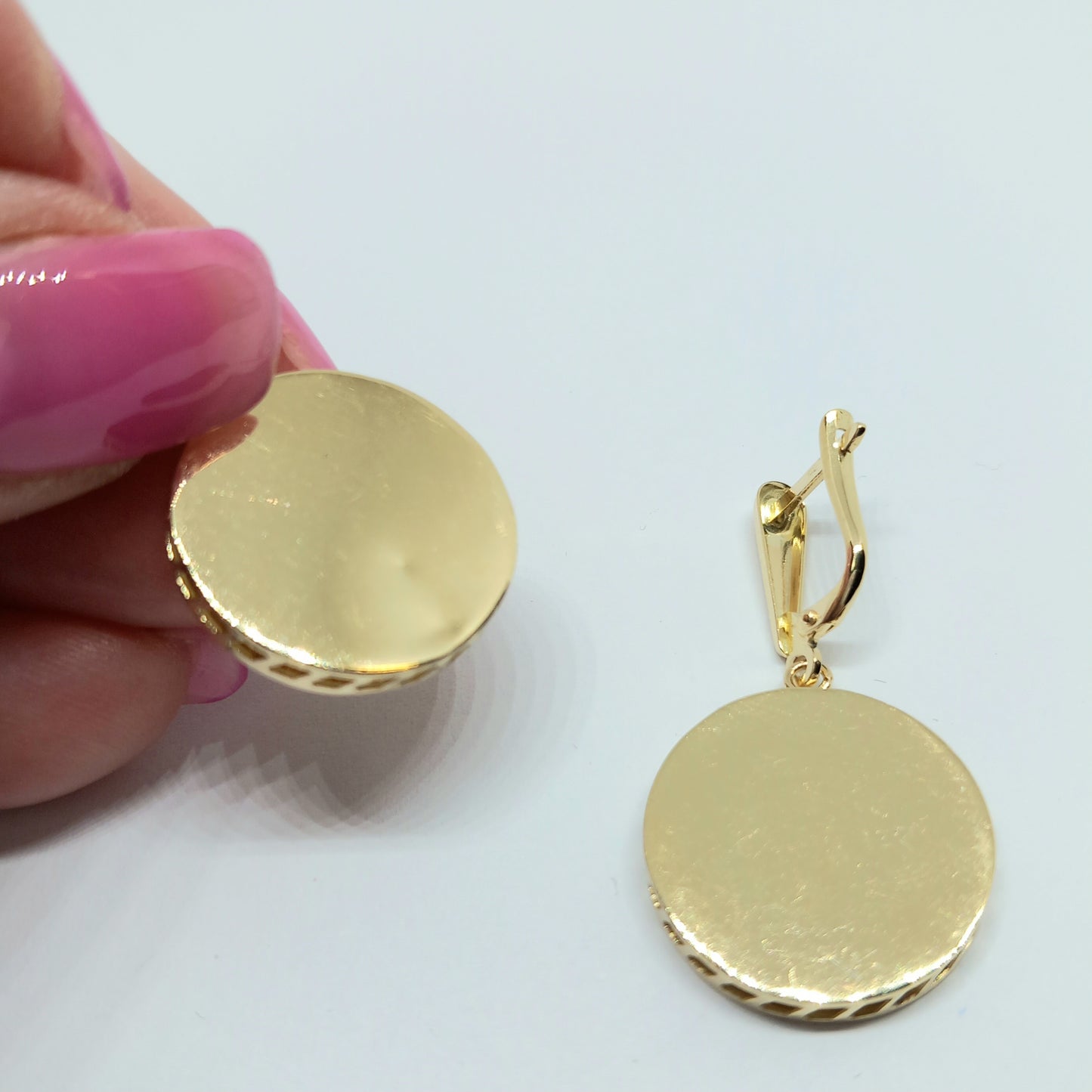 Zlaté náušnice 14k 585/1000 Chanel visací - zlato žluté - použité