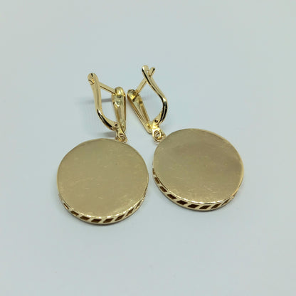 Zlaté náušnice 14k 585/1000 Chanel visací - zlato žluté - použité