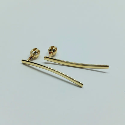 Zlaté náušnice  14k 585/1000 na šroubek - zlato žluté - použité