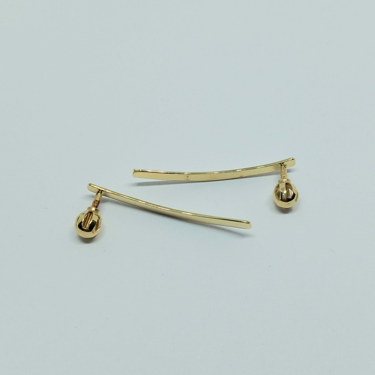 Zlaté náušnice  14k 585/1000 na šroubek - zlato žluté - použité