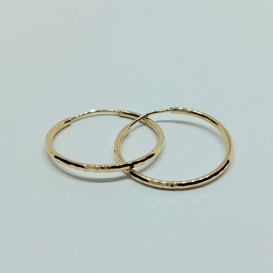 Zlaté náušnice 14k 585/1000 kruhy - zlato žluté  - nové