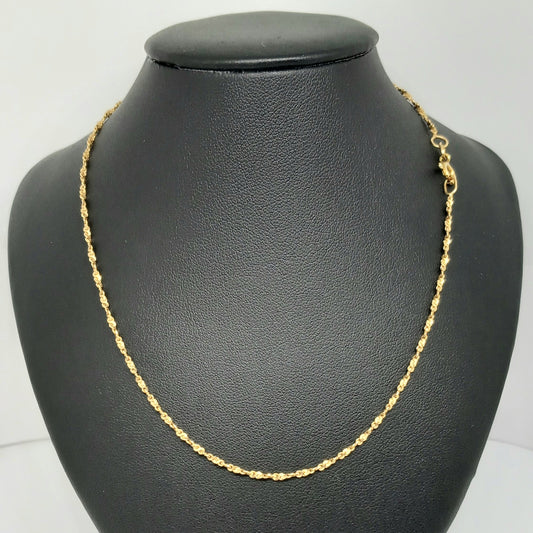 Zlatý řetěz 14k 585/1000 Singapur - zlato žluté - použité - 48,5cm