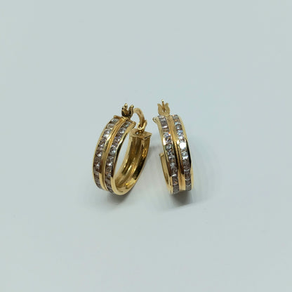 Zlaté náušnice 14k 585/1000 Kruhy - zlato žluté - nové