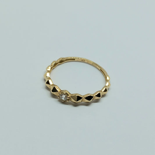 Zlatý prsten 14k 585/1000 - zlato žluté - nové- vel. 56