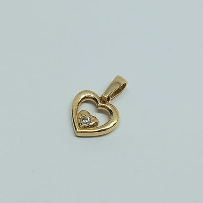 Zlatý přívěšek 14k 585/1000 Srdce - zlato žluté - nové