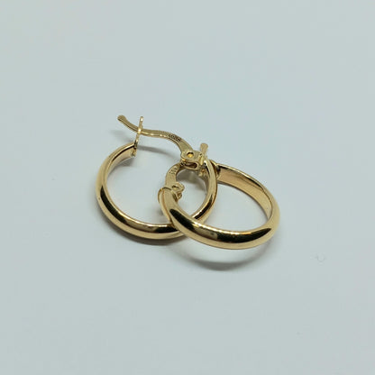 Zlaté náušnice 14k 585/1000 - Kruhy - zlato žluté - nové
