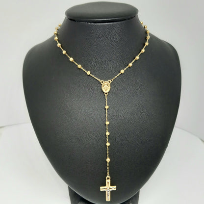 Zlatý řetěz 14k 585/1000 Růženec - zlato žluté a bílé - nové 57cm