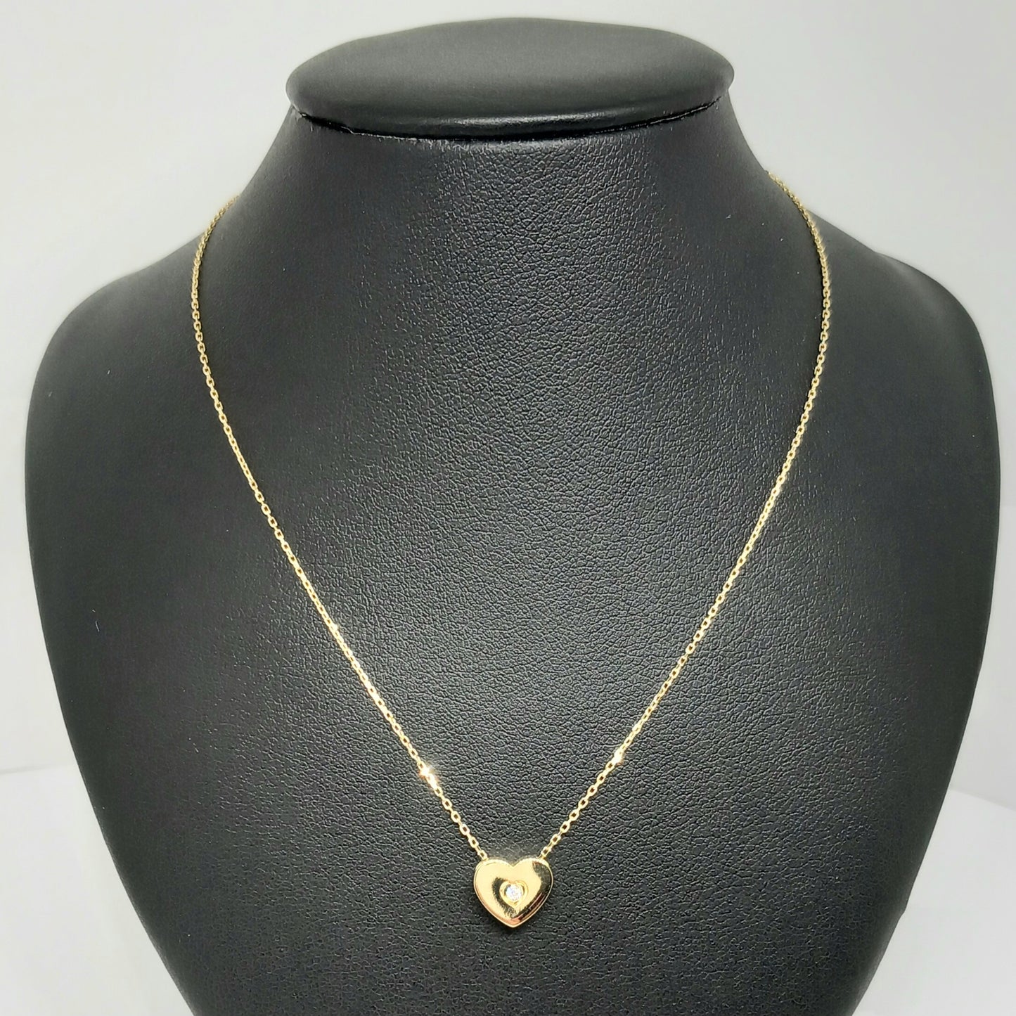 Zlatý řetěz a přívěšek 14k 585/1000 Srdce - zlato žluté - nové - 42cm