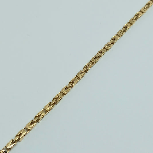 Zlatý náramek 14k 585/1000 Královský - zlato žluté - nové - 19cm