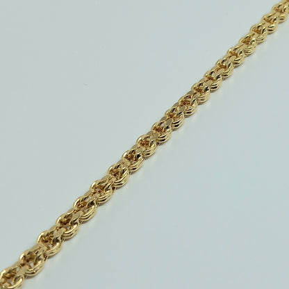 Zlatý náramek 14k 585/1000 - zlato žluté - nové -20,5cm