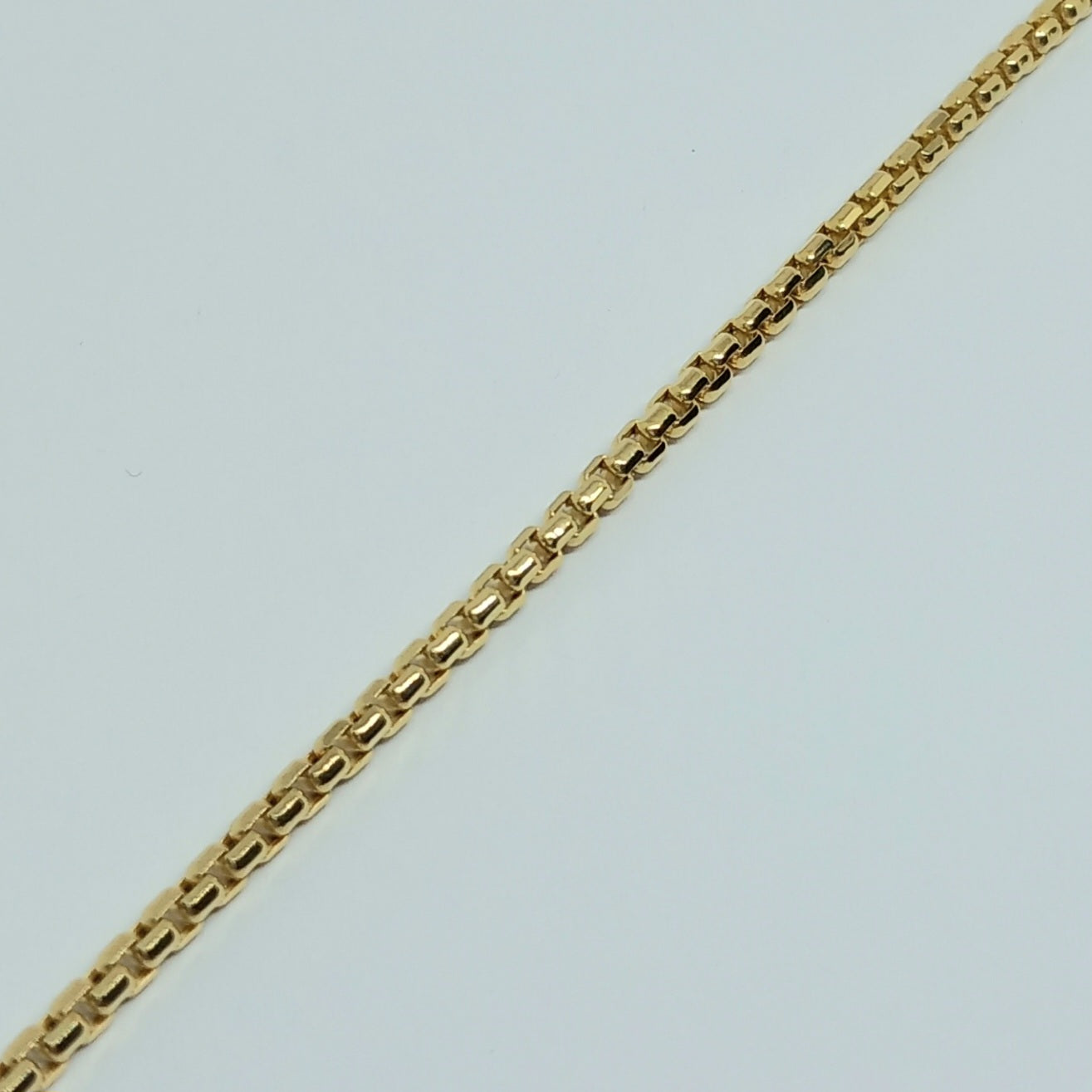 Zlatý náramek 14k 585/1000 - zlato žluté - nové - 19cm