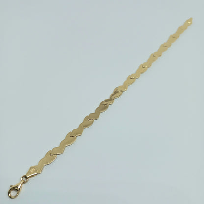 Zlatý náramek 14k 585/1000 - zlato žluté a bílé - nové - 18,5cm