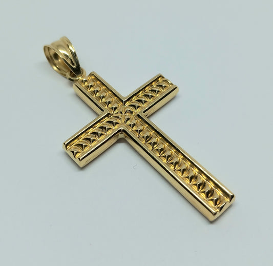 Zlatý přívěšek 14k 585/1000 Kříž - zlato žluté - nové