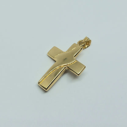 Zlatý přívěšek 14k 585/1000 Kříž - zlato žluté a bílé - nové