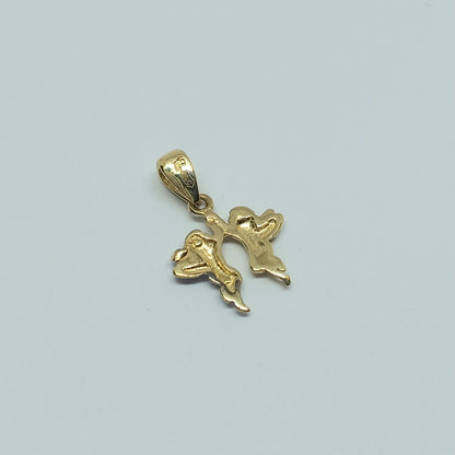 Zlatý přívěšek 14k 585/1000 Andělíčci - zlato žluté a bílé - nové