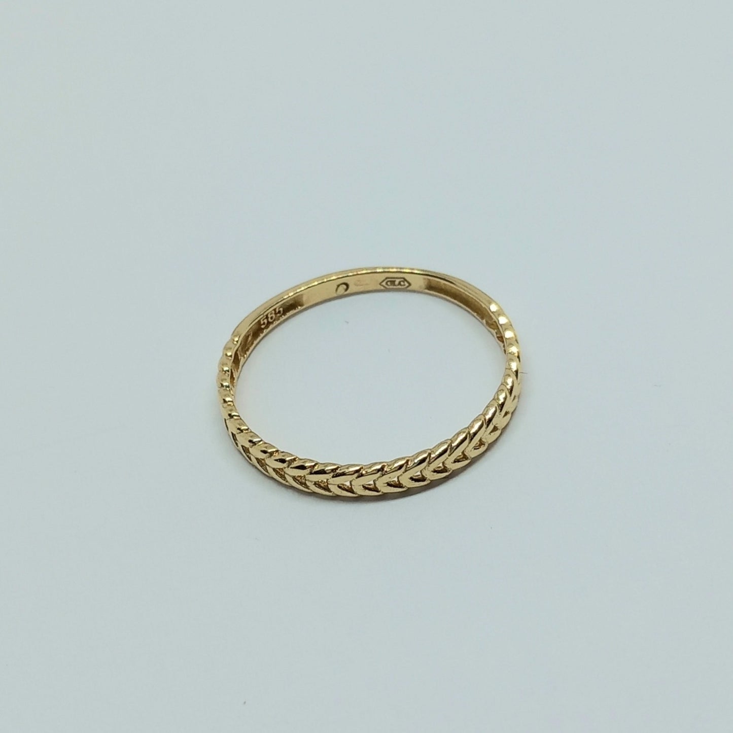 Zlatý prsten 14k 585/1000 - zlato žluté - nové - vel. 56