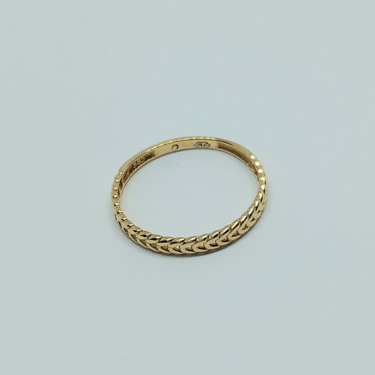 Zlatý prsten 14k 585/1000 - zlato žluté - nové - vel. 56