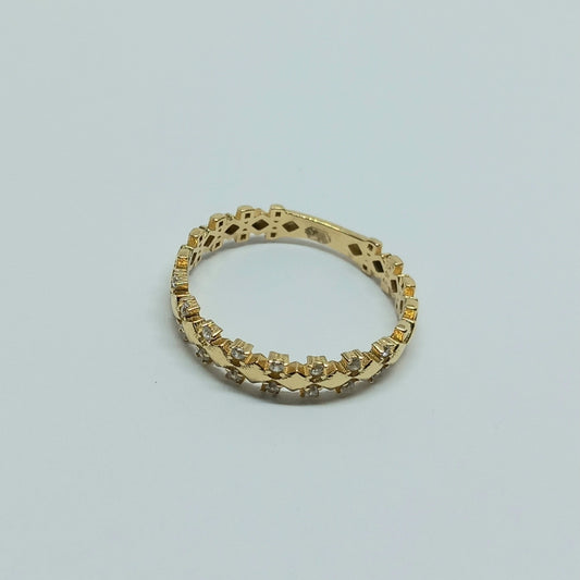 Zlatý prsten 14k 585/1000 - zlato žluté - nové - vel. 53