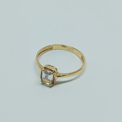 Zlatý prsten 14k 585/1000 - zlato žluté - nové - vel. 55,5