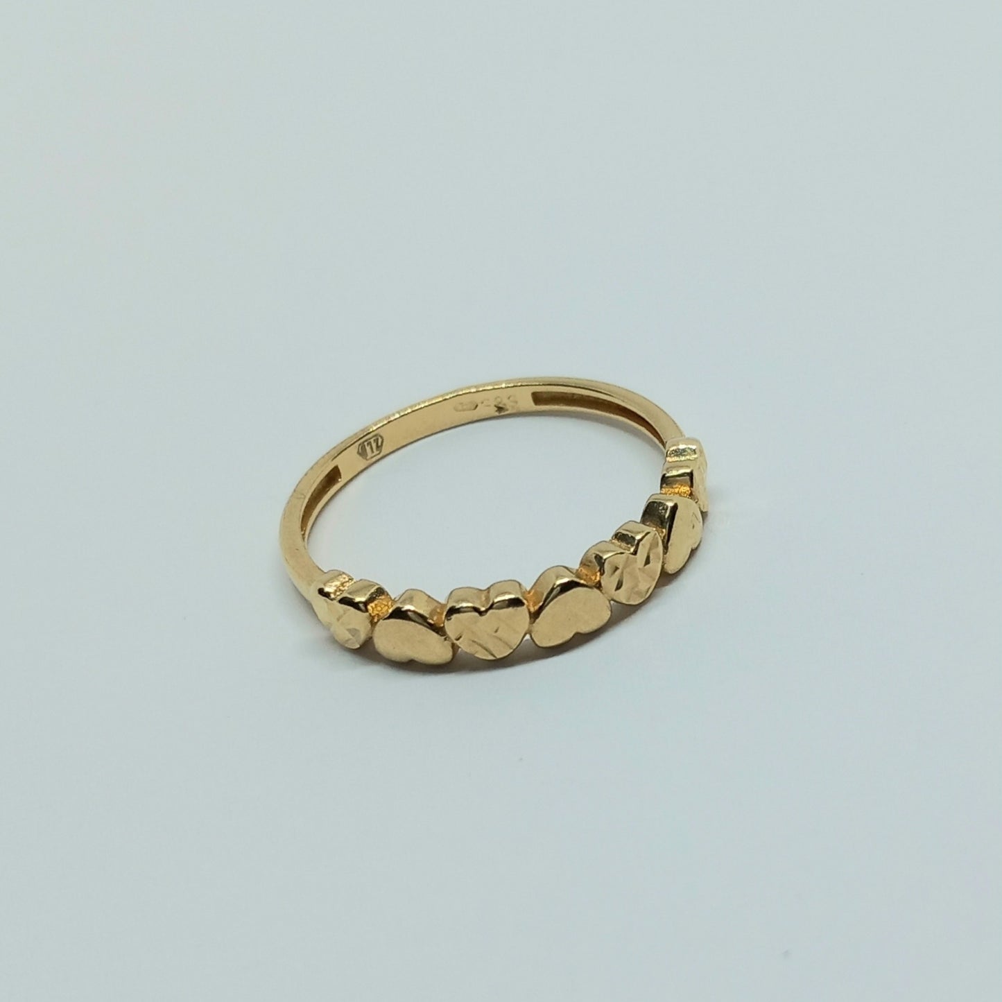 Zlatý prsten 14k 585/1000 Srdce - zlato žluté - nové - vel. 57