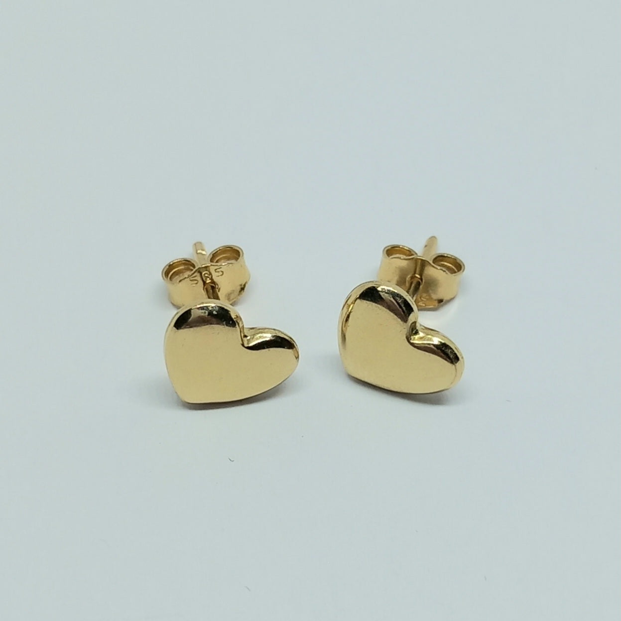 Zlaté náušnice 14k 585/1000 Srdce - pecky - zlato žluté - nové
