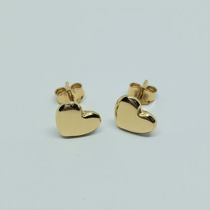 Zlaté náušnice 14k 585/1000 Srdce - pecky - zlato žluté - nové