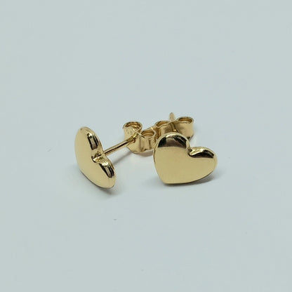 Zlaté náušnice 14k 585/1000 Srdce - pecky - zlato žluté - nové