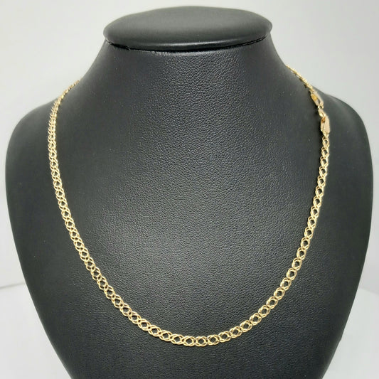 Zlatý řetěz 14k 585/1000 - zlato žluté - jako nové - 52cm