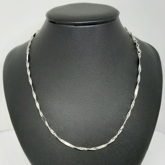 Zlatý řetěz 14k 585/1000 - zlato bílé - jako nové - 42cm