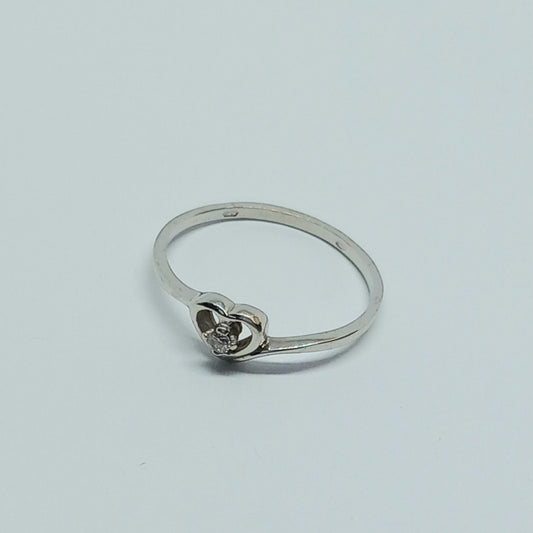 Zlatý prsten 14k 585/1000 - zlato bílé - použité - vel. 49