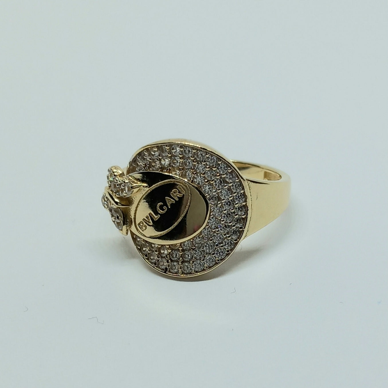 Zlatý prsten 14k 585/1000 Bvlgari - zlato žluté - použité - vel. 56
